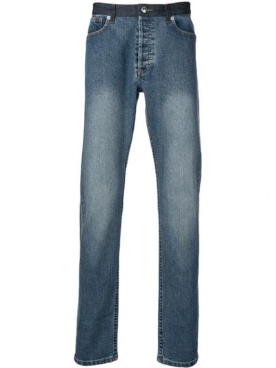 Shop Apc New Standard Jeans In Blue