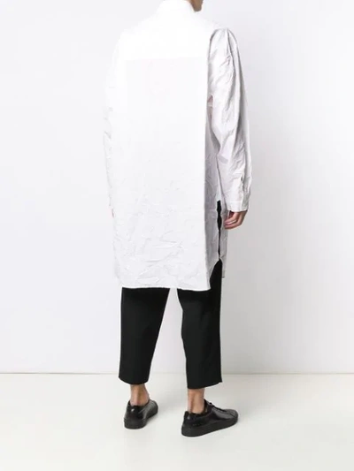Shop Yohji Yamamoto Oversized Long In White