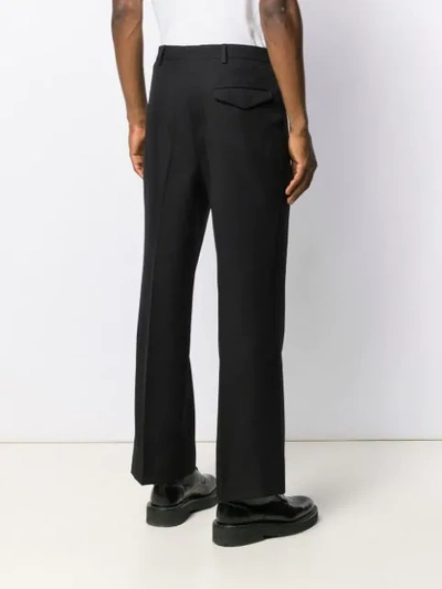 Shop Prada Straight Tailored Trousers In Black