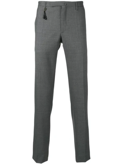 Shop Incotex Slim Fit Trousers In Grey