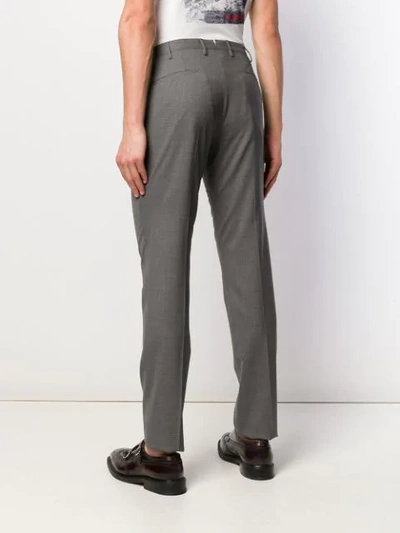 Shop Incotex Slim Fit Trousers In Grey