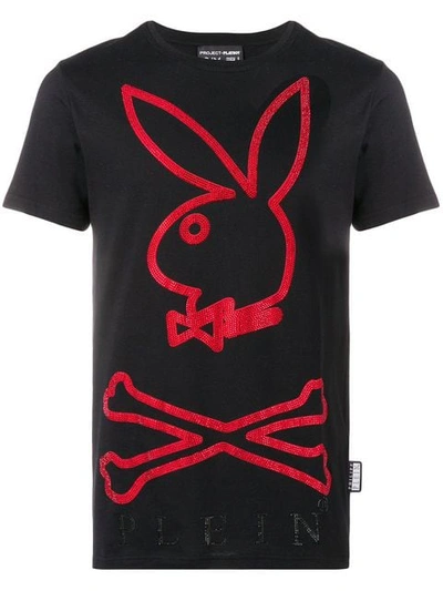 Shop Philipp Plein Playboy Bunny T-shirt In Black
