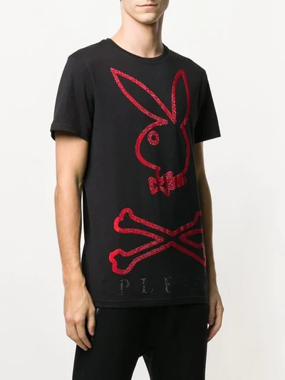 Shop Philipp Plein Playboy Bunny T-shirt In Black