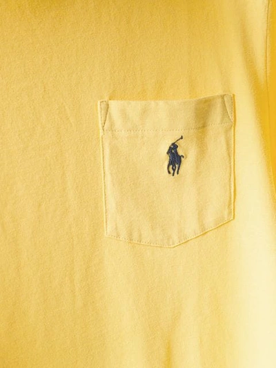 Shop Polo Ralph Lauren Embroidered Logo T In Yellow