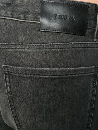Shop Z Zegna Slim Fit Jeans In Black