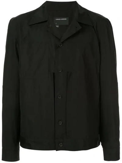 Shop Craig Green Spread Collar Jacket In Black
