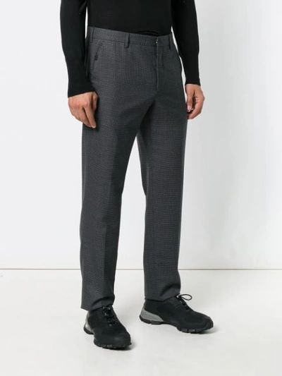 Shop Prada Flat Front Trousers - Grey