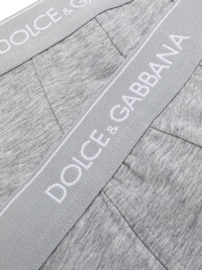 Shop Dolce & Gabbana Branded Briefs In Grey