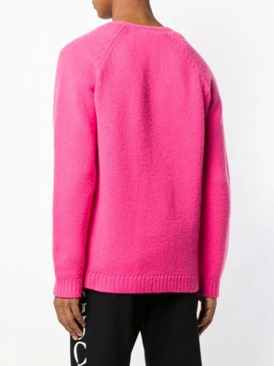 Shop Gucci Leopard Knit Sweater In Pink