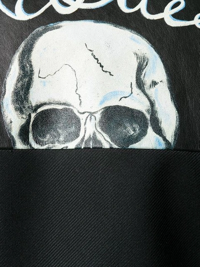 Shop Alexander Mcqueen Skull Print Bomber Jacket In Black