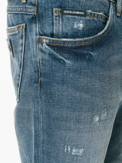 Shop Dolce & Gabbana Jeans In Distressed-optik In Blue