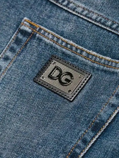 Shop Dolce & Gabbana Jeans In Distressed-optik In Blue