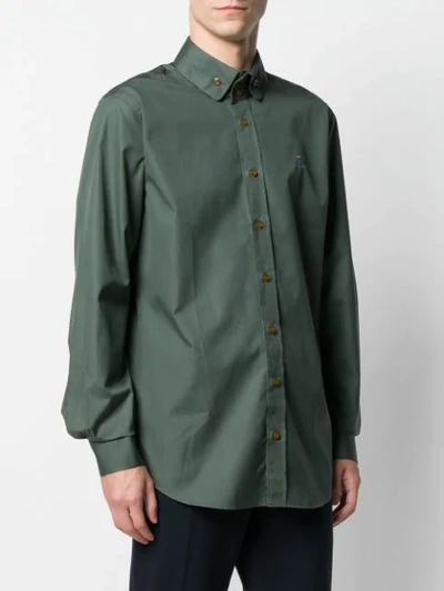 Shop Vivienne Westwood Classic Collared Shirt In Green