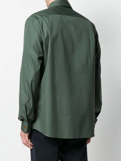 Shop Vivienne Westwood Classic Collared Shirt In Green