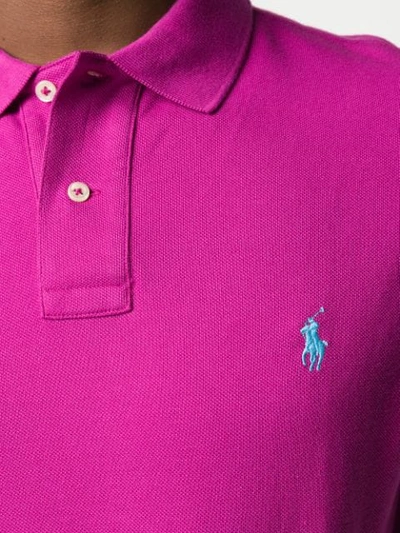 Shop Polo Ralph Lauren Classic Polo Shirt In Purple