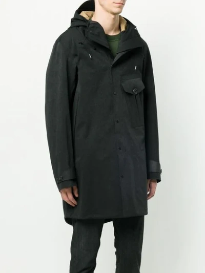 Shop Ten C Cyclone Parka Coat In Black