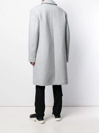 Shop Raf Simons Oversized Single-breasted Coat In Grey