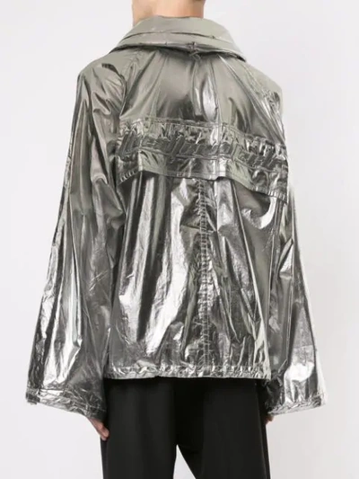 Shop Juun.j Metallic Jacket In Silver