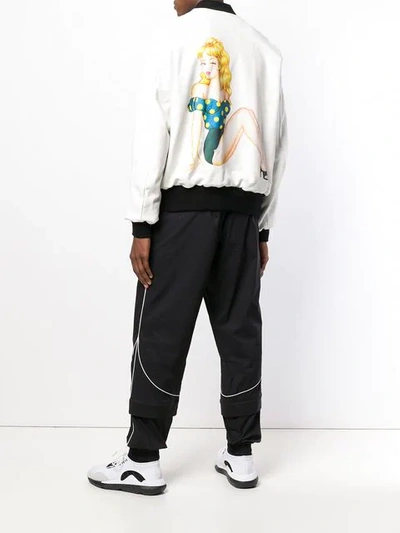 Y-3 Pin-up Bomber Jacket In White | ModeSens