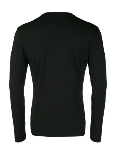 Shop La Perla Skin Long Sleeve T-shirt In 0002 Black