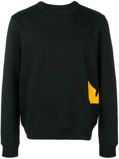 Shop Fendi Bag Bugs Sweatshirt In Black