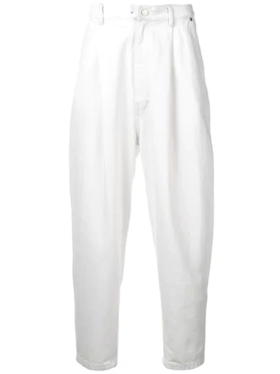 Shop Hed Mayner Drop-crotch Corduroy Trousers - White