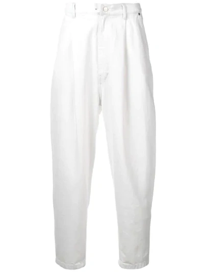 Hed Mayner Drop-crotch Corduroy Trousers - White In White