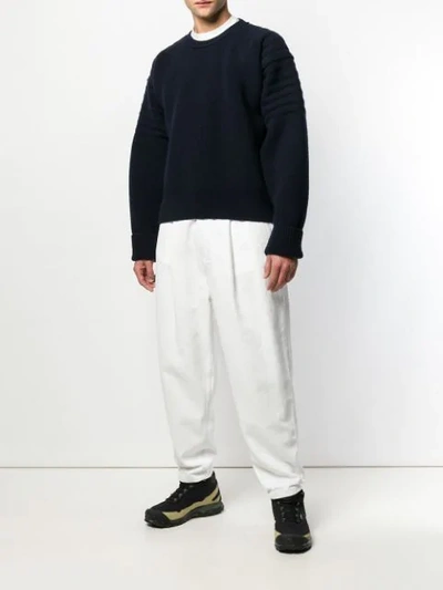 Hed Mayner Drop-crotch Corduroy Trousers - White In White