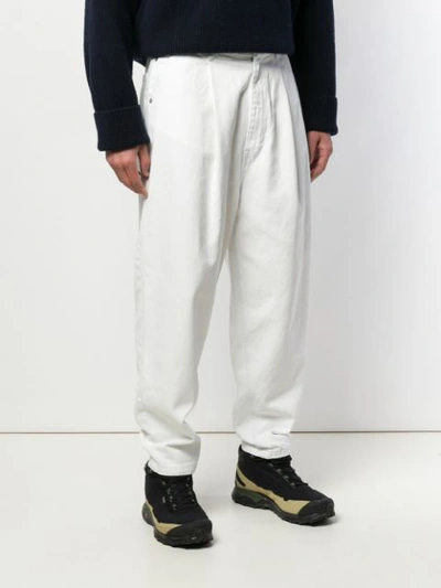 Hed Mayner Drop-crotch Corduroy Trousers - White In White