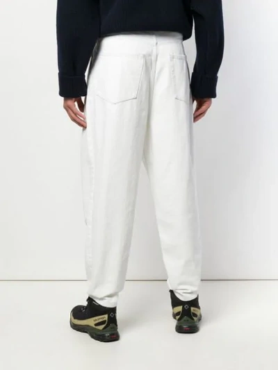 Hed Mayner Drop-crotch Corduroy Trousers - White In White