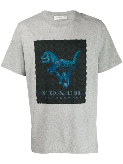 Shop Coach X Zhu Jingyi Rex T-shirt In Grey