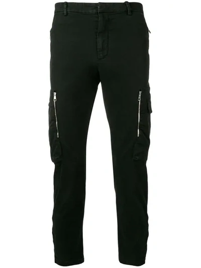 Shop Neil Barrett Zipped Pocket Cargo Pant In Black
