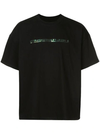 Shop Doublet Sequined Detail T-shirt - Black