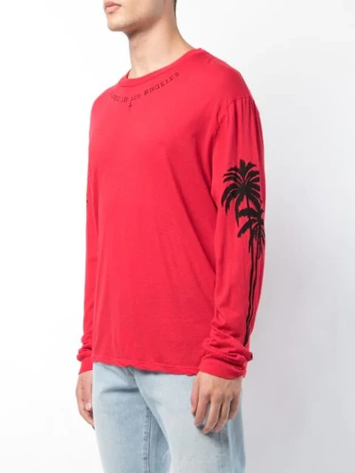 Shop Adaptation Palm Printed Tee In Red