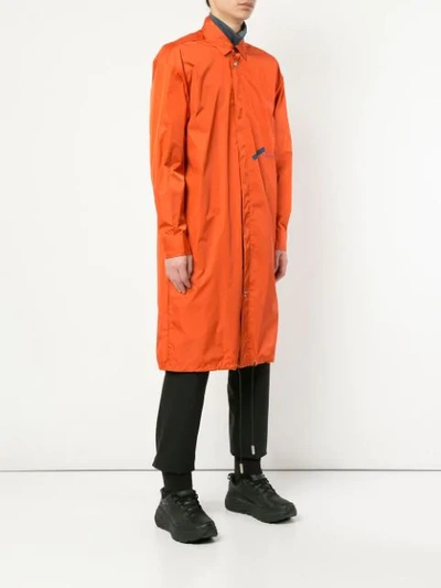 Shop A-cold-wall* Drawstring Parka Coat In Orange