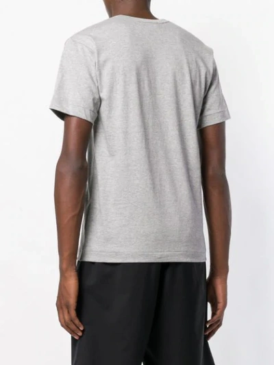 Comme Des Garçons Play Melange Grey Cotton T-shirt  Grey Comme Des Garcons Play Uomo M In Grey