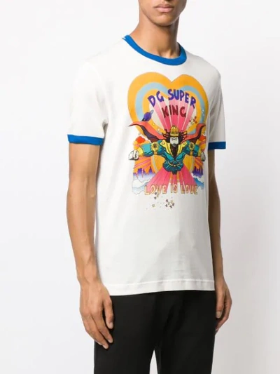 Shop Dolce & Gabbana Dg Super King Graphic Print T-shirt In Neutrals