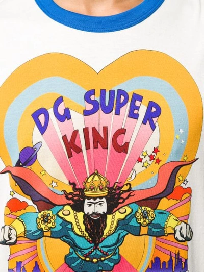 Shop Dolce & Gabbana Dg Super King Graphic Print T-shirt In Neutrals