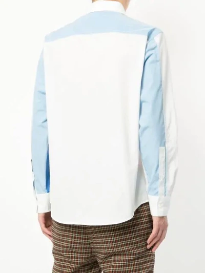 Shop Marni Colour Block Shirt In White