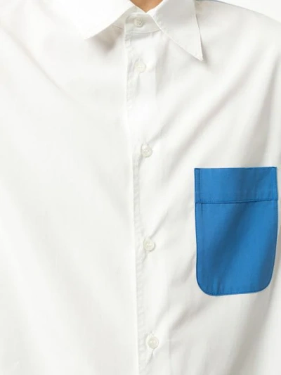 Shop Marni Colour Block Shirt In White