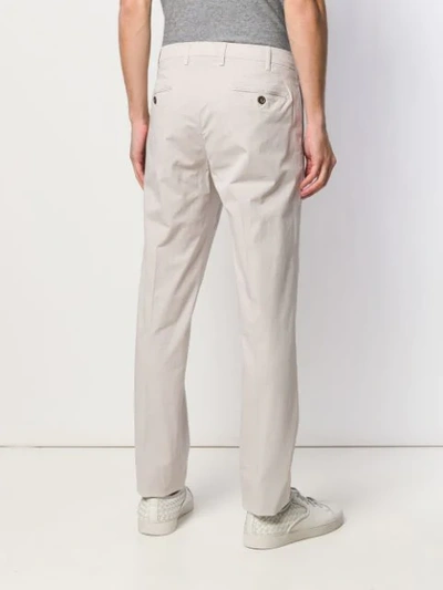 Shop Canali Chino Trousers In Neutrals