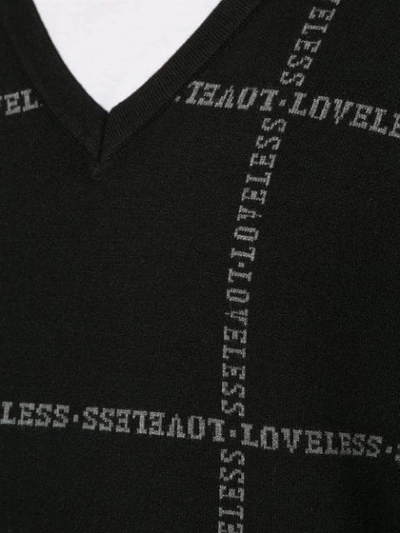 Shop Loveless Logo Embroidered Sweater In Black