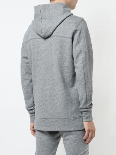 Shop John Elliott Side Zip Hooded Sweatshirt In Grey