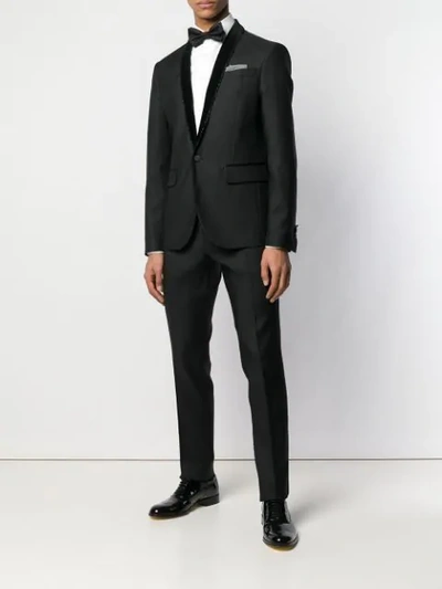 Shop Dsquared2 Classic Tuxedo Suit In Black