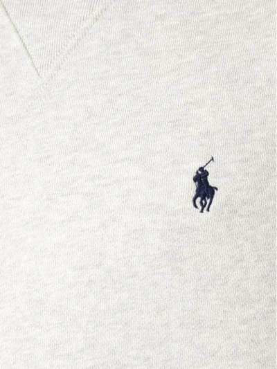 Shop Polo Ralph Lauren Chest Logo Sweatshirt In Neutrals
