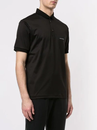 Shop Giorgio Armani Classic Polo Shirt - Black
