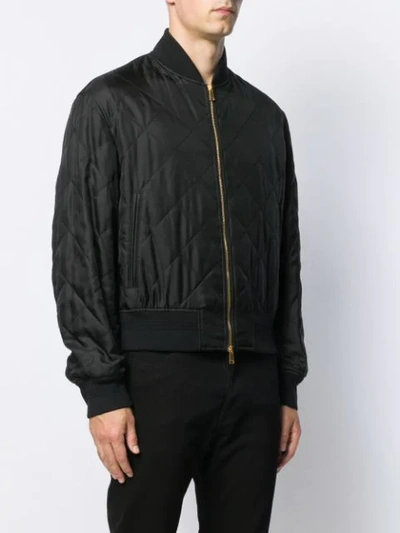 VERSACE DRAGON QUILTED BOMBER JACKET - 黑色