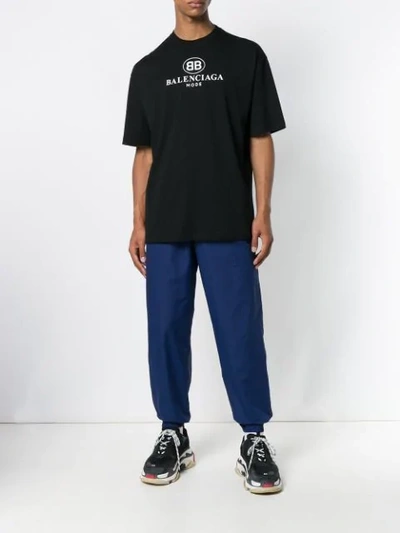 Shop Balenciaga Classic Track Pants In Blue