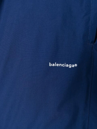 Shop Balenciaga Classic Track Pants In Blue