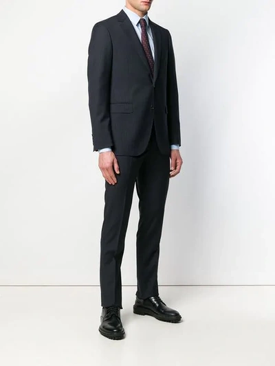 Shop Lanvin Striped Two-piece Suit In 2913 Navy Blue